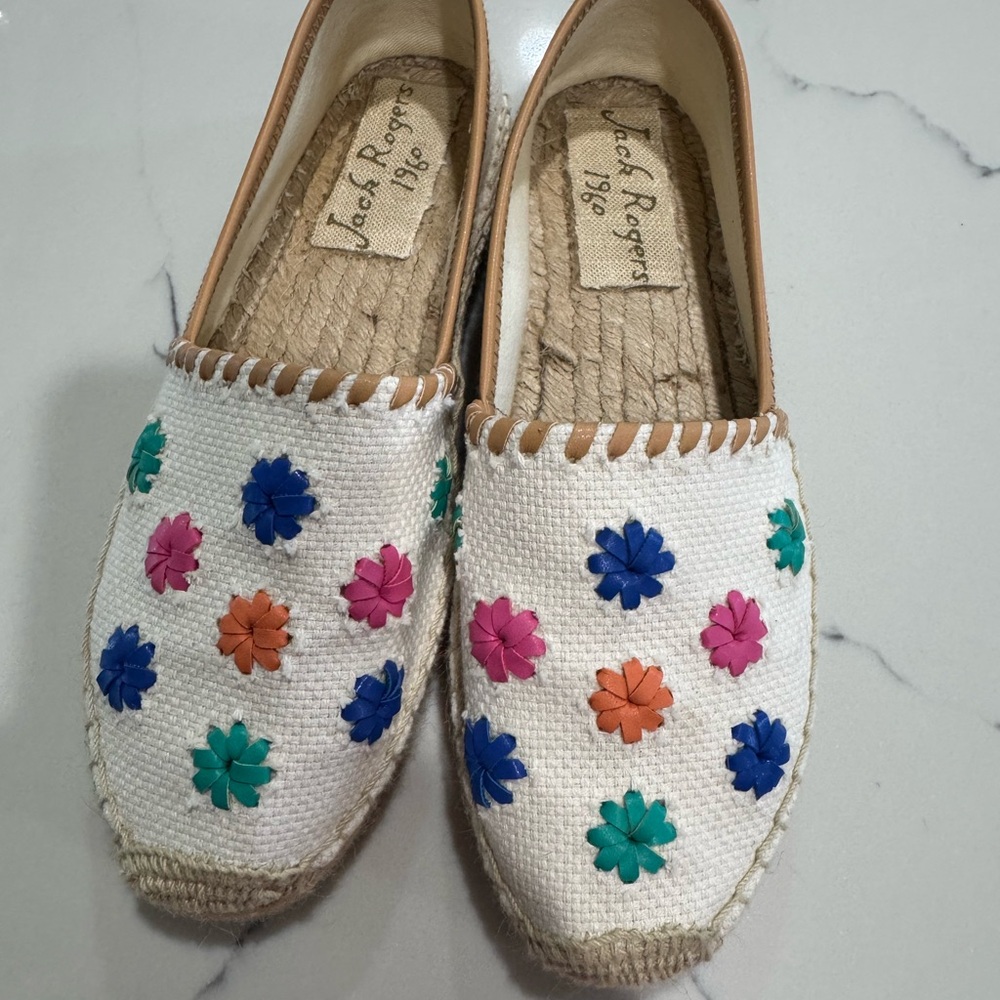 Jack Rogers Women's Espadrilles with Colorful Floral Accents